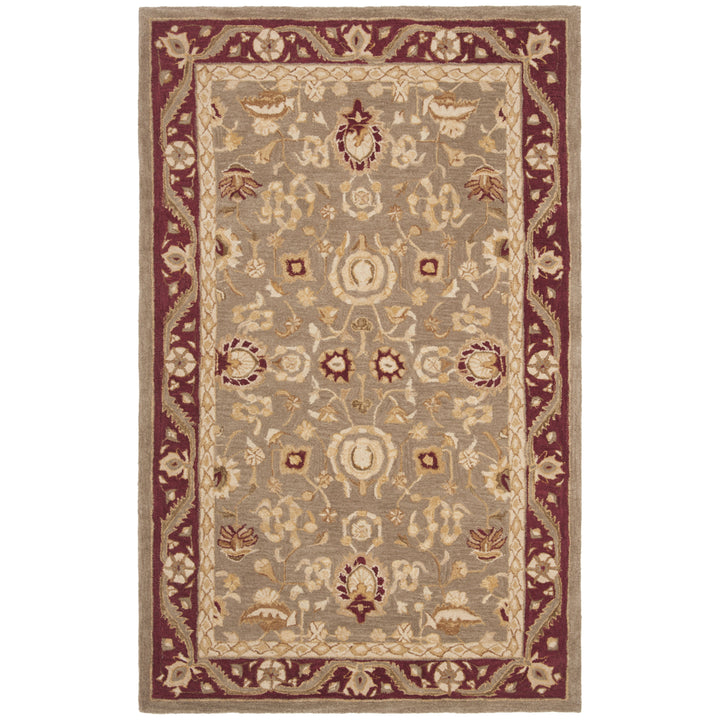 SAFAVIEH Anatolia AN548A Handmade Light Green / Red Rug Image 1