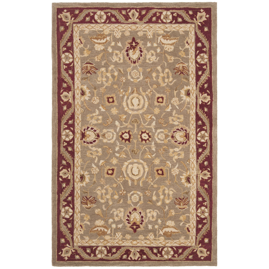 SAFAVIEH Anatolia AN548A Handmade Light Green / Red Rug Image 1