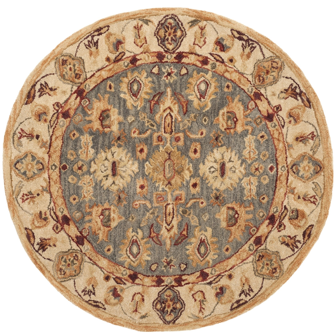 SAFAVIEH Anatolia AN547A Handmade Blue / Ivory Rug Image 11