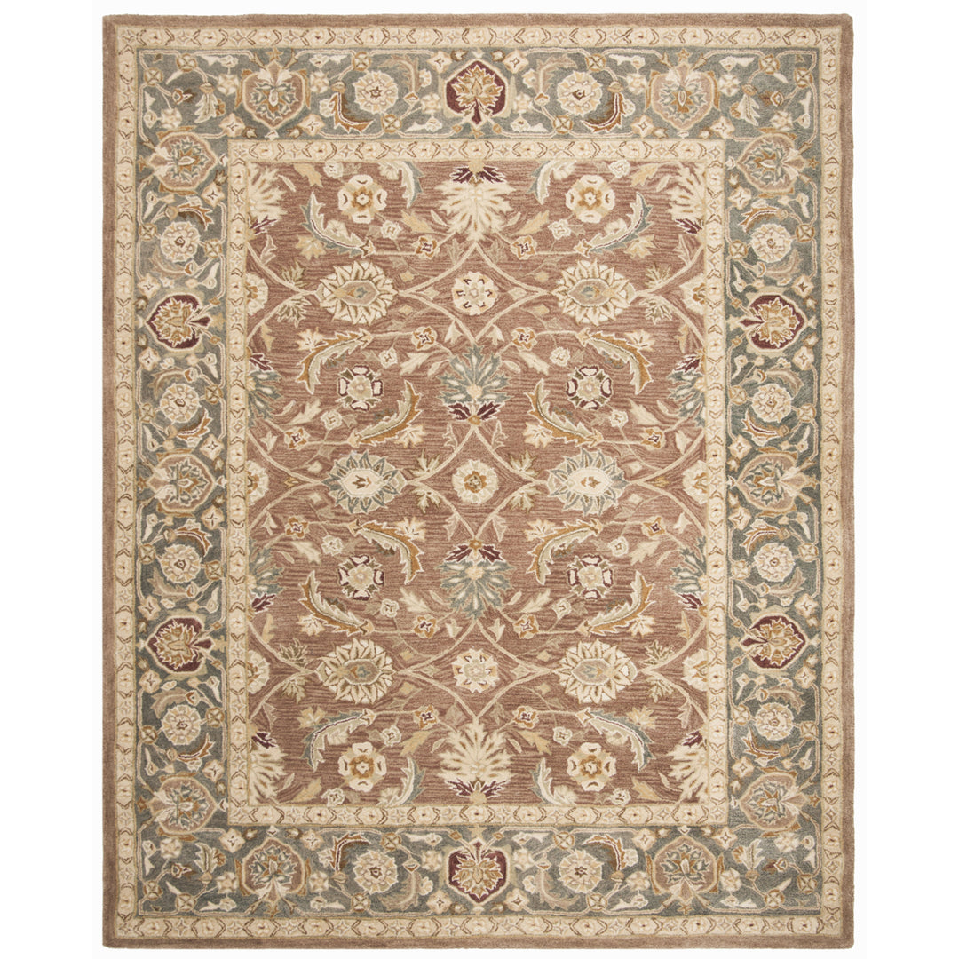 SAFAVIEH Anatolia AN549A Handmade Brown / Blue Rug Image 1