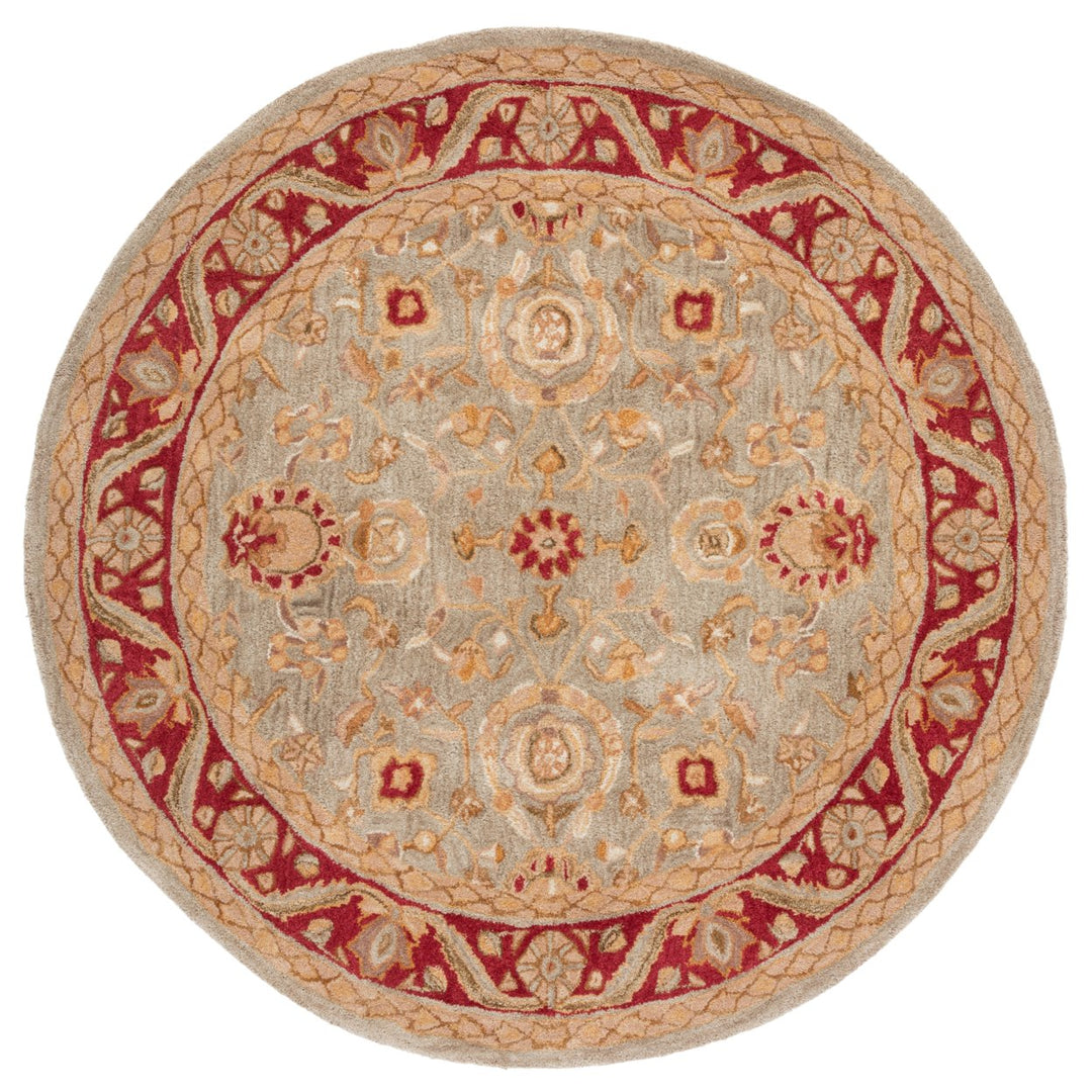 SAFAVIEH Anatolia AN548A Handmade Light Green / Red Rug Image 4