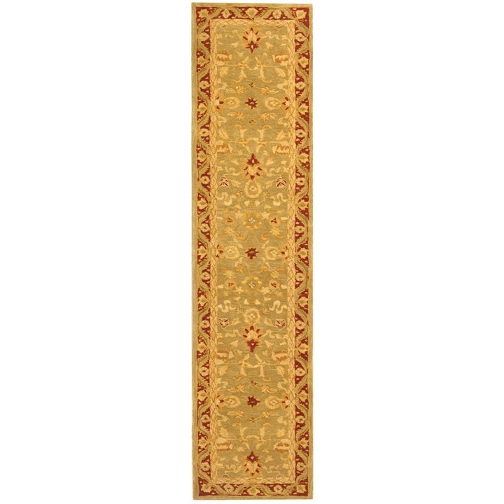 SAFAVIEH Anatolia AN548A Handmade Light Green / Red Rug Image 5