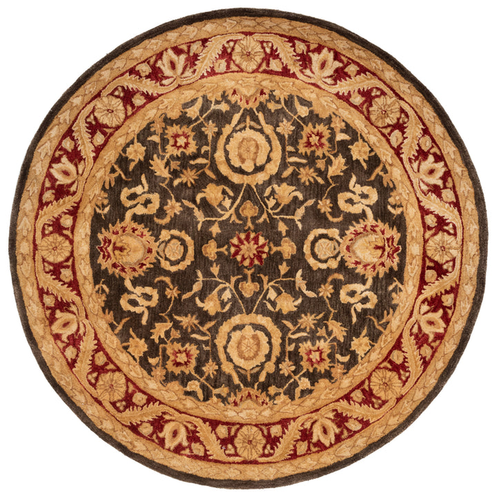 SAFAVIEH Anatolia AN548B Handmade Charcoal / Red Rug Image 4