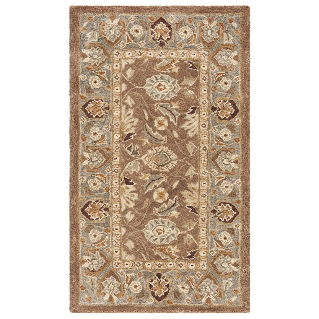 SAFAVIEH Anatolia AN549A Handmade Brown / Blue Rug Image 4