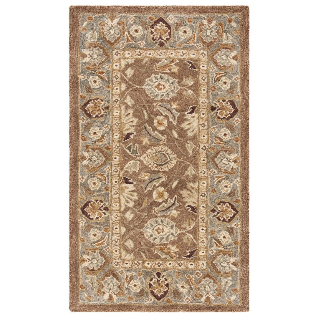 SAFAVIEH Anatolia AN549A Handmade Brown / Blue Rug Image 1