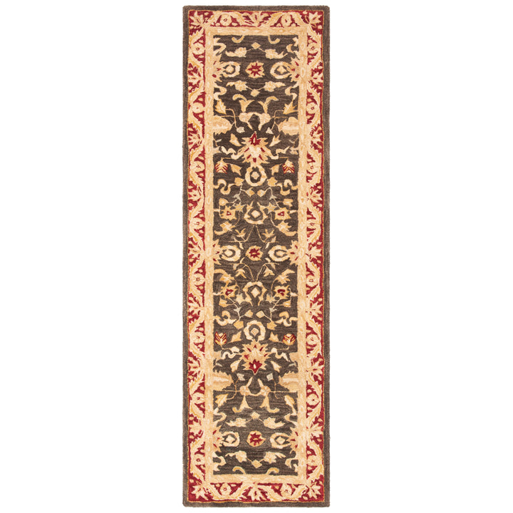 SAFAVIEH Anatolia AN548B Handmade Charcoal / Red Rug Image 5