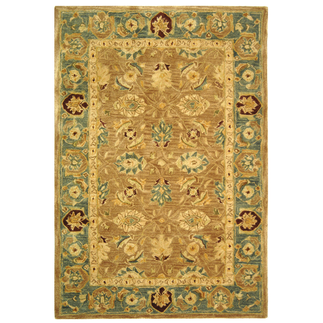 SAFAVIEH Anatolia AN549A Handmade Brown / Blue Rug Image 5