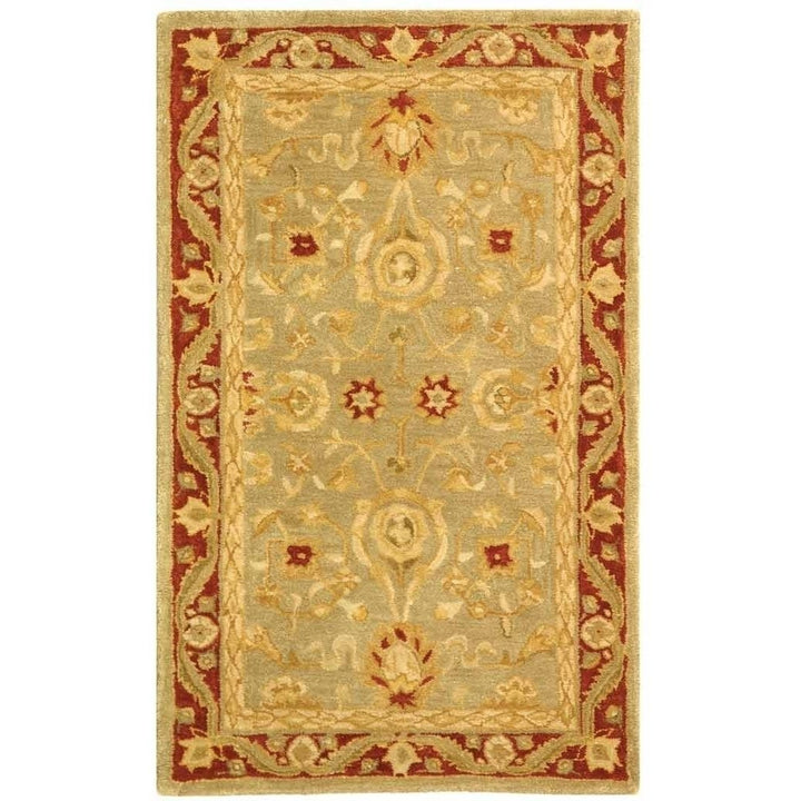 SAFAVIEH Anatolia AN548A Handmade Light Green / Red Rug Image 10