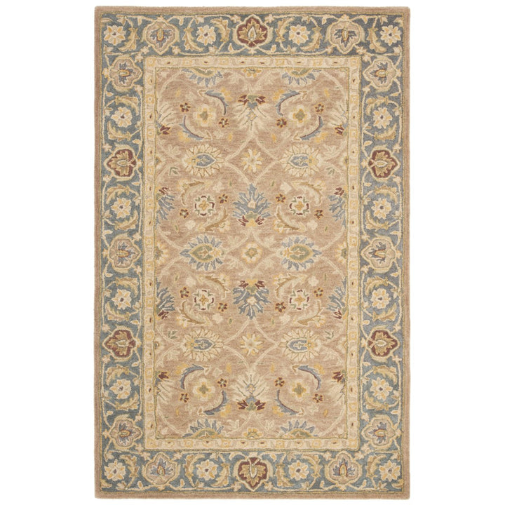 SAFAVIEH Anatolia AN549A Handmade Brown / Blue Rug Image 1