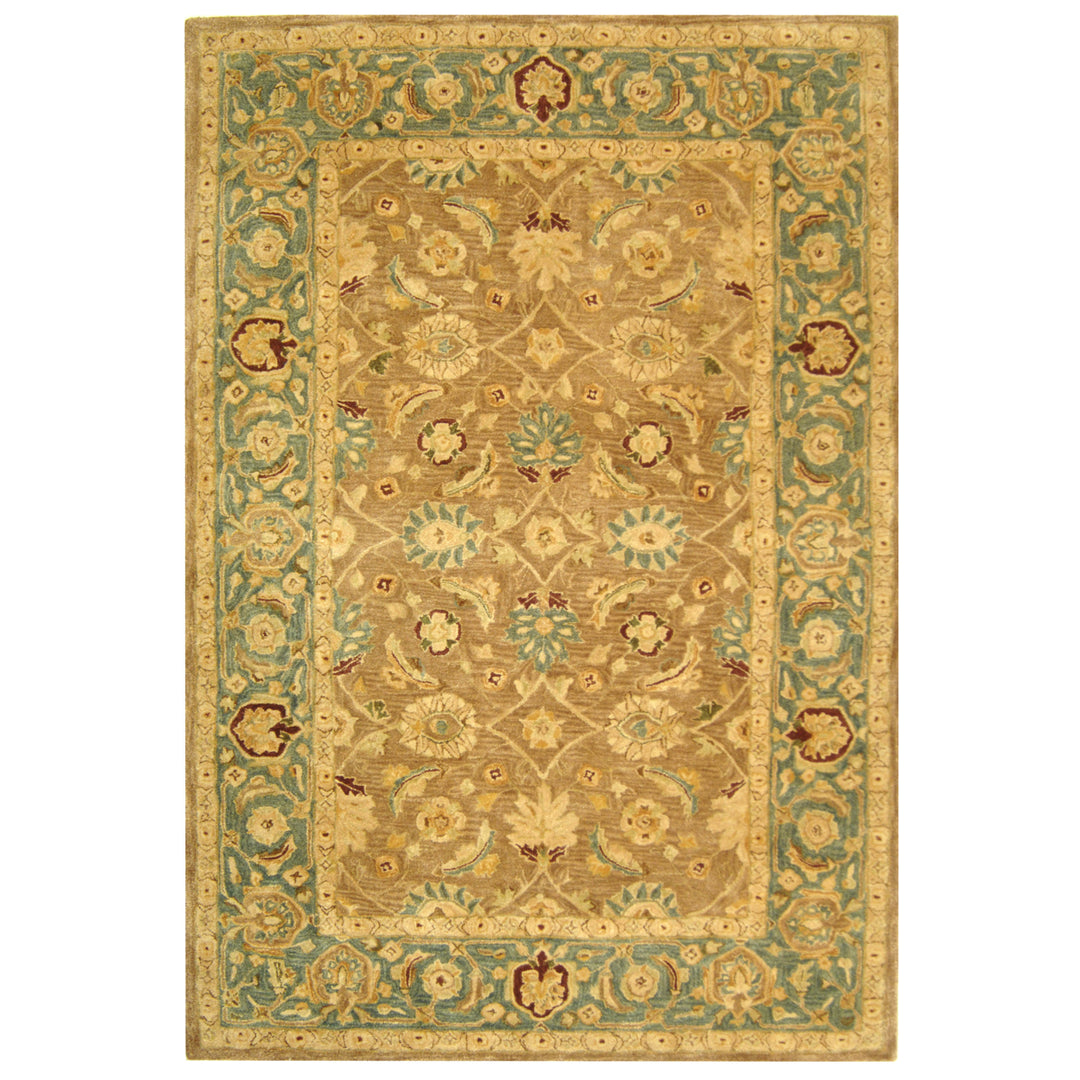 SAFAVIEH Anatolia AN549A Handmade Brown / Blue Rug Image 8