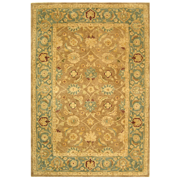 SAFAVIEH Anatolia AN549A Handmade Brown / Blue Rug Image 8