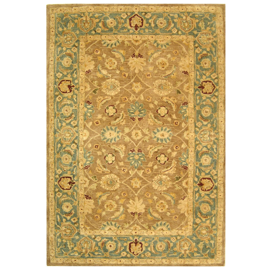 SAFAVIEH Anatolia AN549A Handmade Brown / Blue Rug Image 1