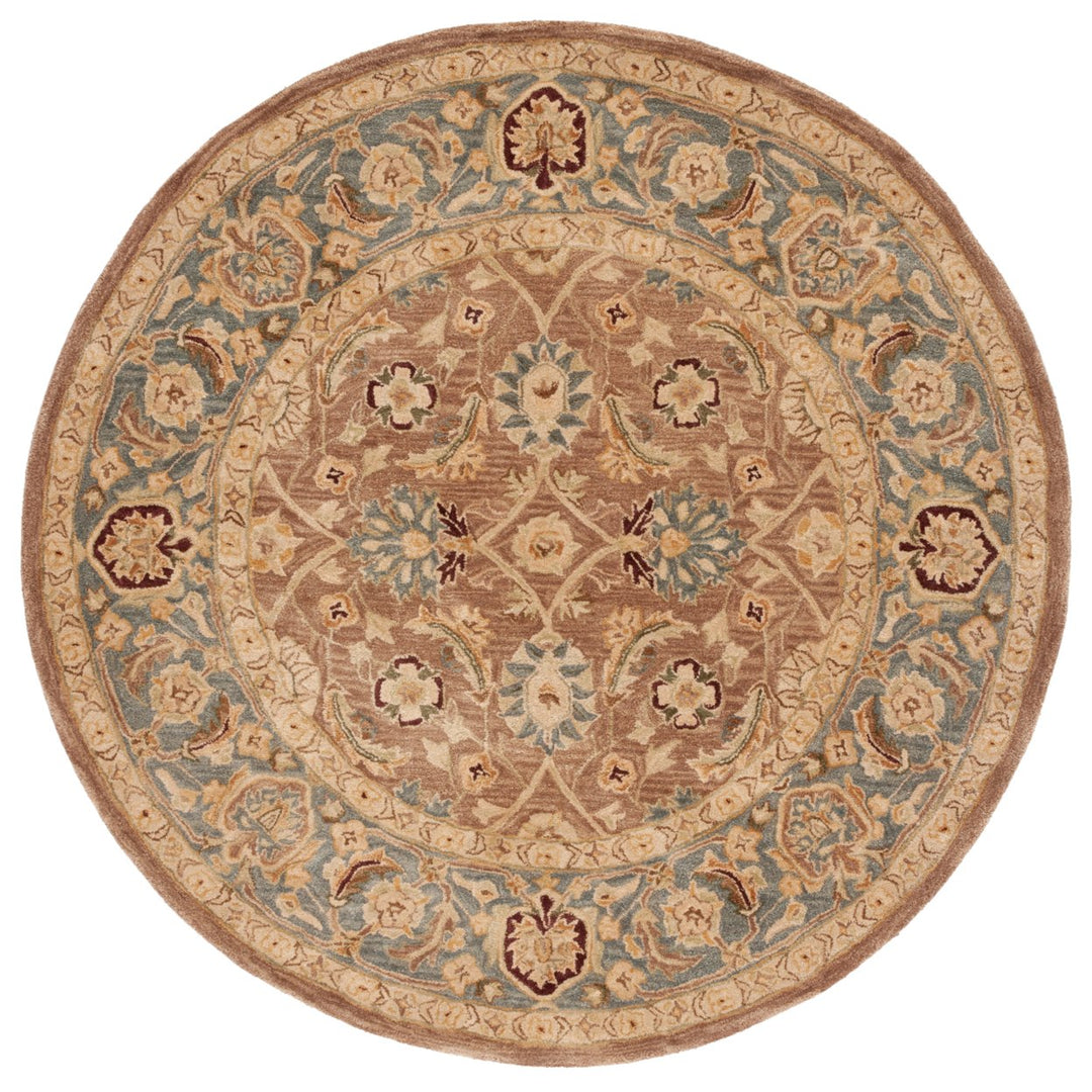 SAFAVIEH Anatolia AN549A Handmade Brown / Blue Rug Image 1