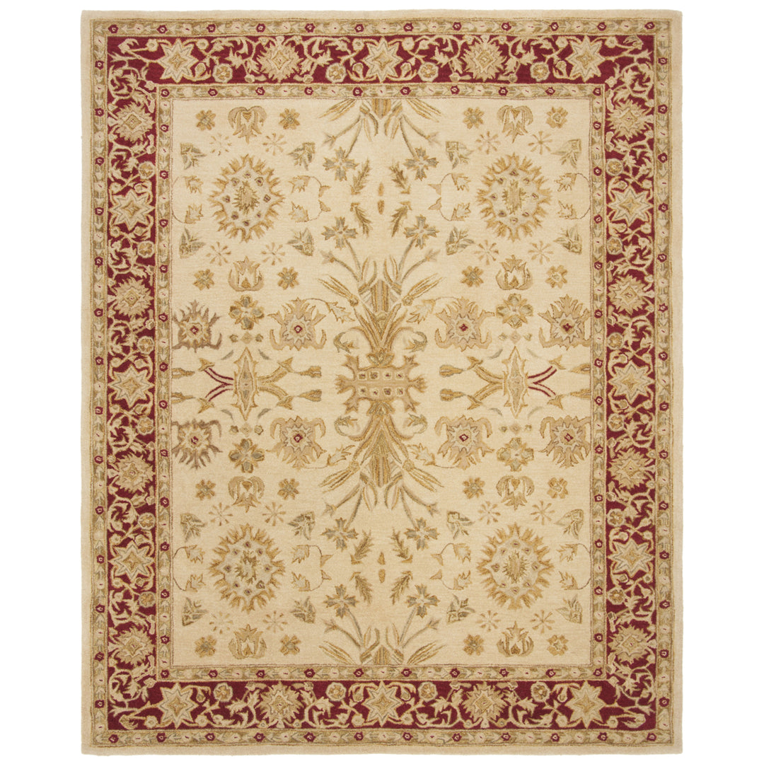 SAFAVIEH Anatolia AN551A Handmade Ivory / Red Rug Image 1