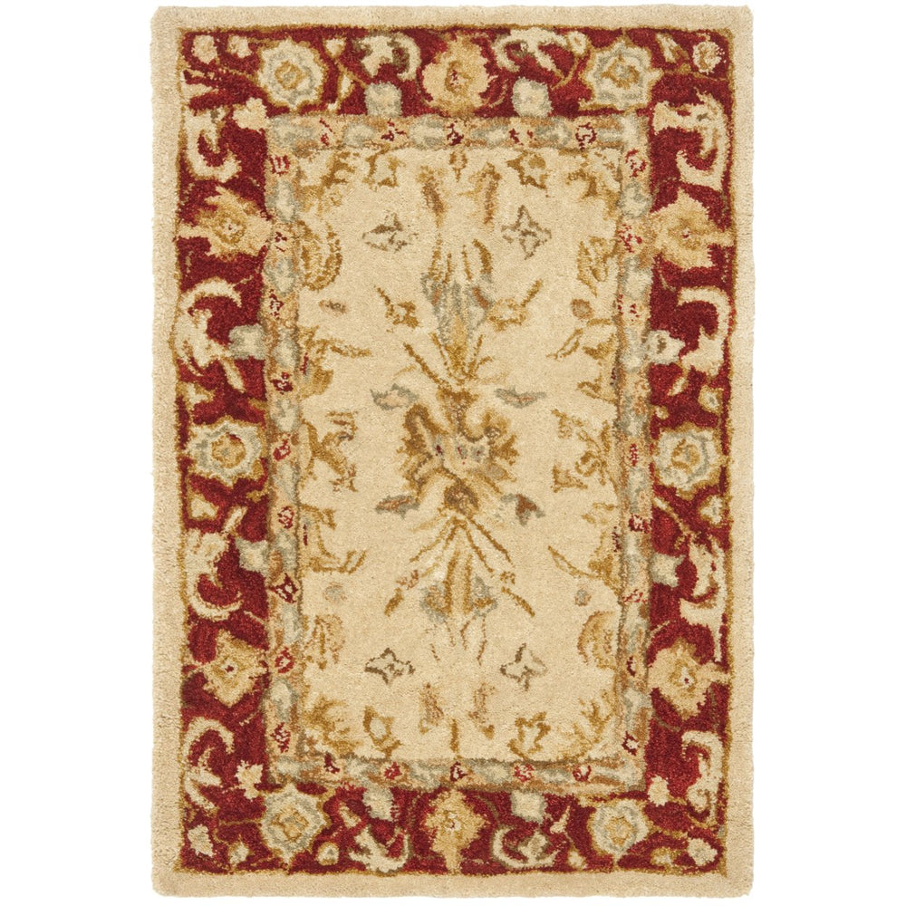 SAFAVIEH Anatolia AN551A Handmade Ivory / Red Rug Image 2