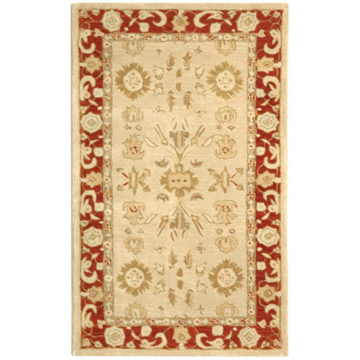 SAFAVIEH Anatolia AN551A Handmade Ivory / Red Rug Image 4