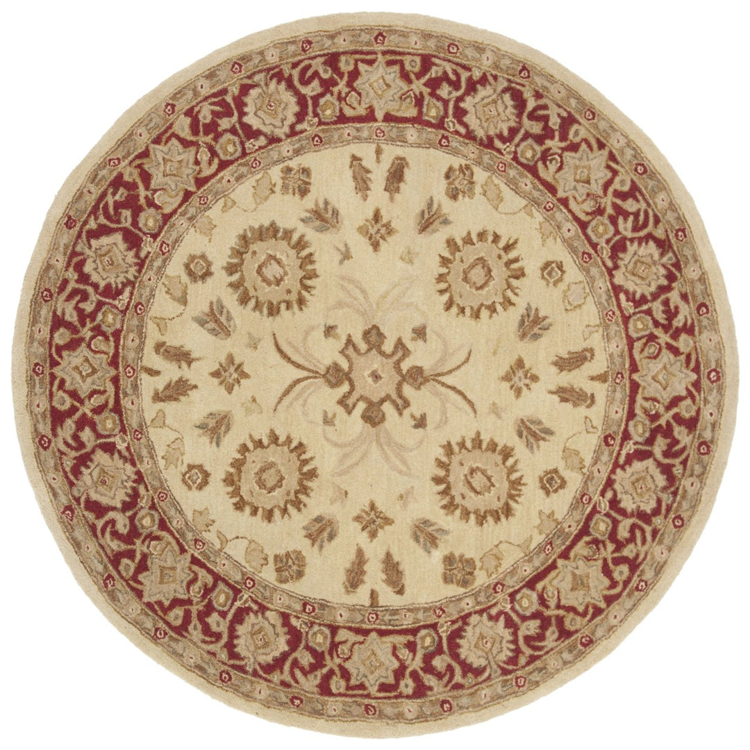 SAFAVIEH Anatolia AN551A Handmade Ivory / Red Rug Image 6