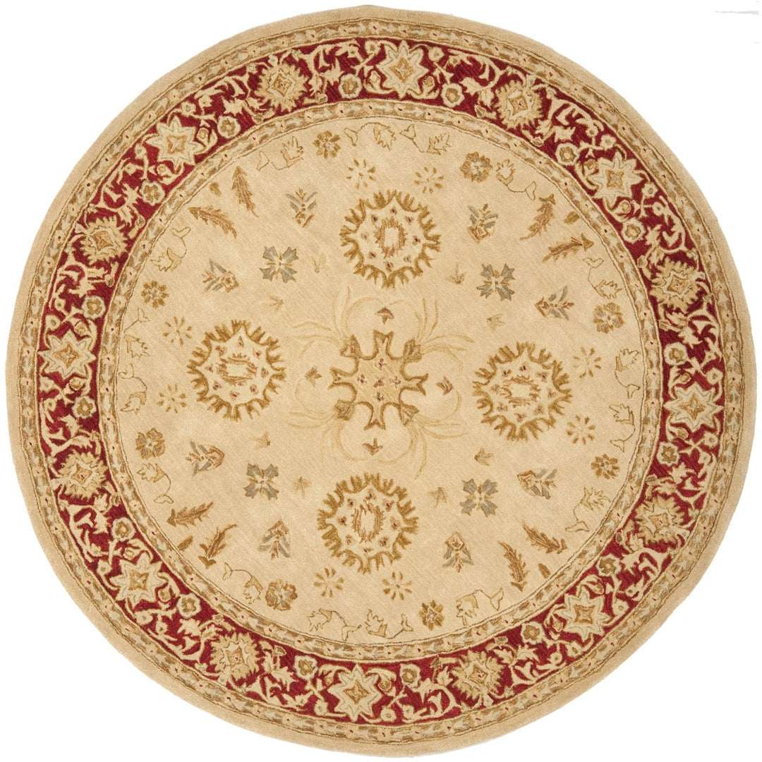 SAFAVIEH Anatolia AN551A Handmade Ivory / Red Rug Image 8