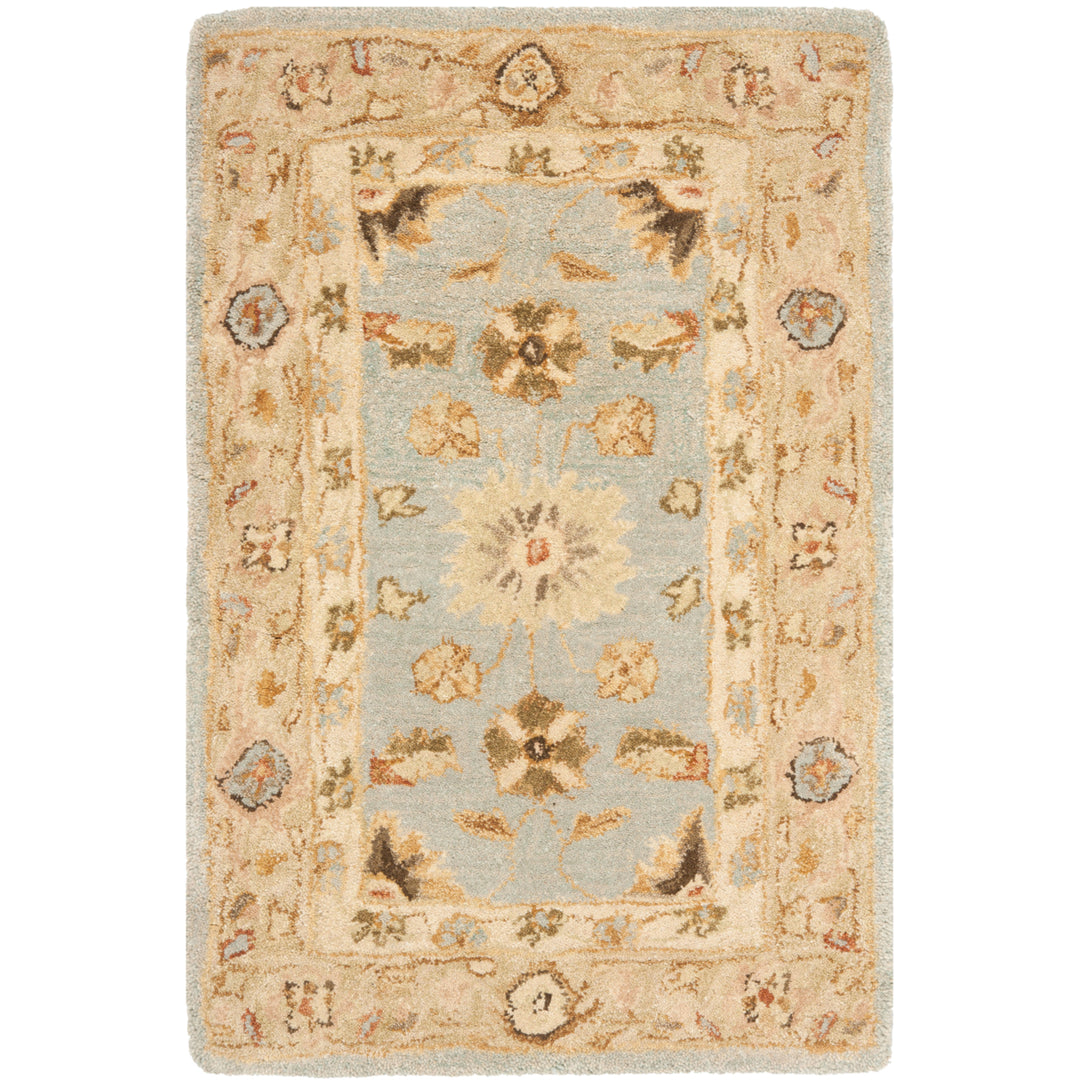 SAFAVIEH Anatolia AN556B Handmade Light Blue / Sage Rug Image 8