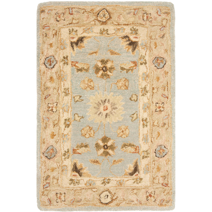 SAFAVIEH Anatolia AN556B Handmade Light Blue / Sage Rug Image 8