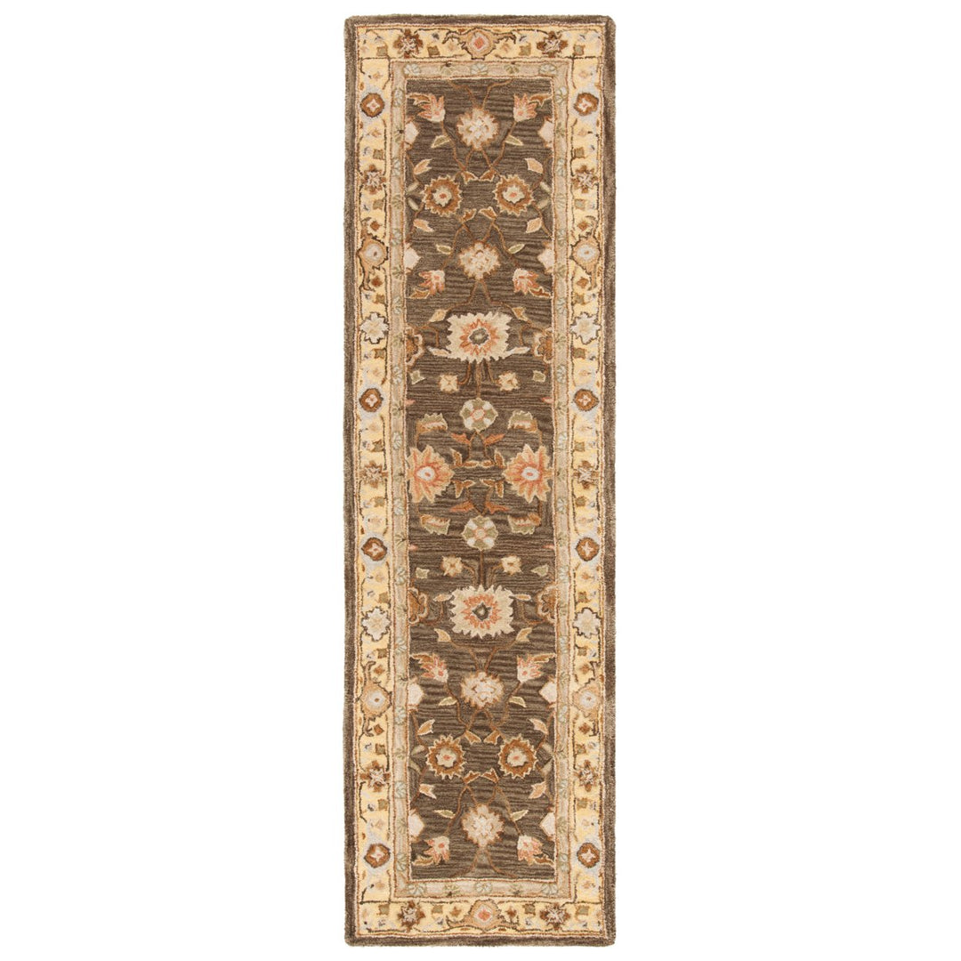 SAFAVIEH Anatolia AN556C Handmade Brown / Taupe Rug Image 1