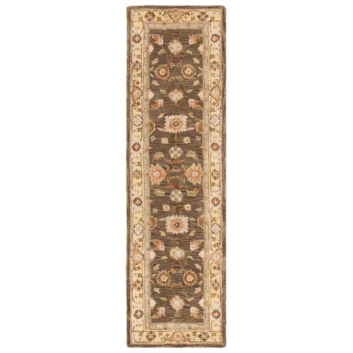 SAFAVIEH Anatolia AN556C Handmade Brown / Taupe Rug Image 1