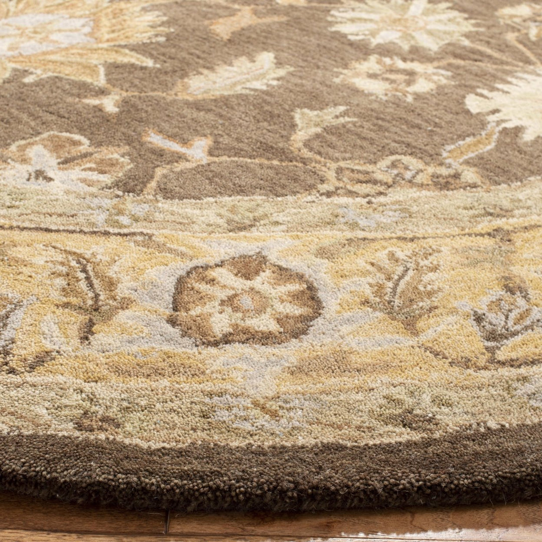 SAFAVIEH Anatolia AN556C Handmade Brown / Taupe Rug Image 6