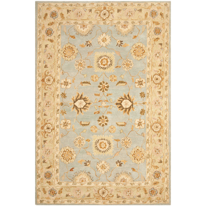 SAFAVIEH Anatolia AN556B Handmade Light Blue / Sage Rug Image 11