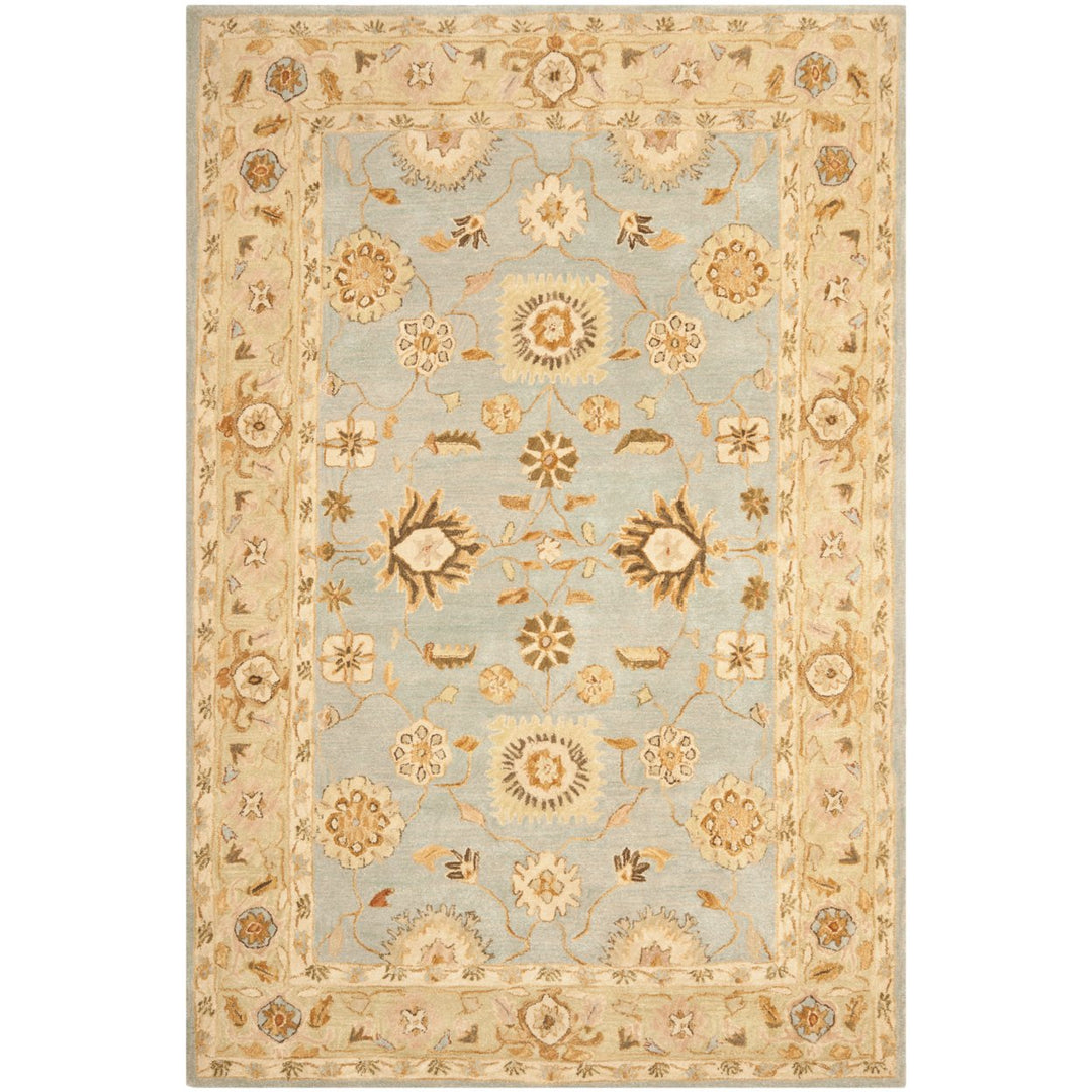 SAFAVIEH Anatolia AN556B Handmade Light Blue / Sage Rug Image 1