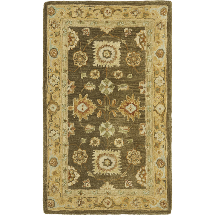 SAFAVIEH Anatolia AN556C Handmade Brown / Taupe Rug Image 9