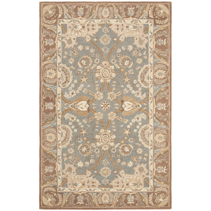 SAFAVIEH Anatolia AN558D Handmade Teal / Camel Rug Image 1