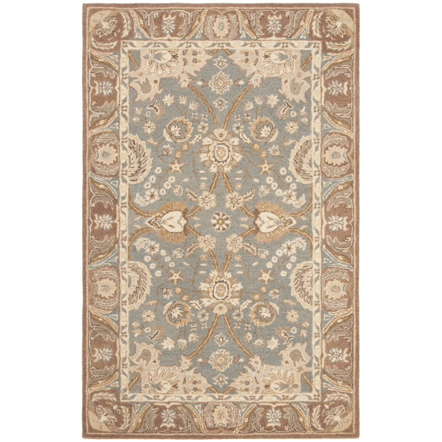 SAFAVIEH Anatolia AN558D Handmade Teal / Camel Rug Image 1