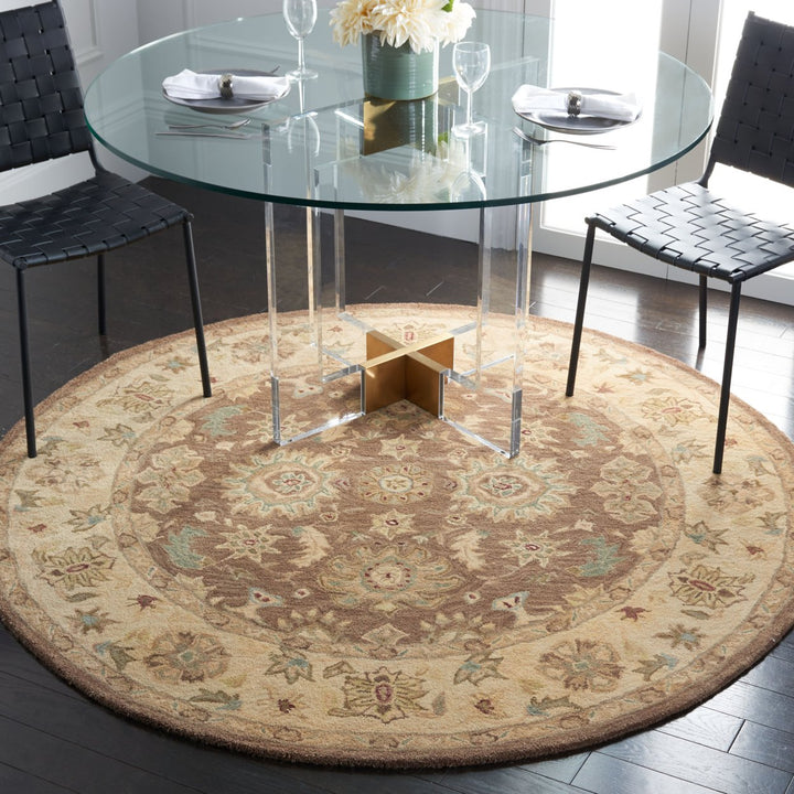 SAFAVIEH Anatolia AN557B Handmade Brown / Beige Rug Image 2