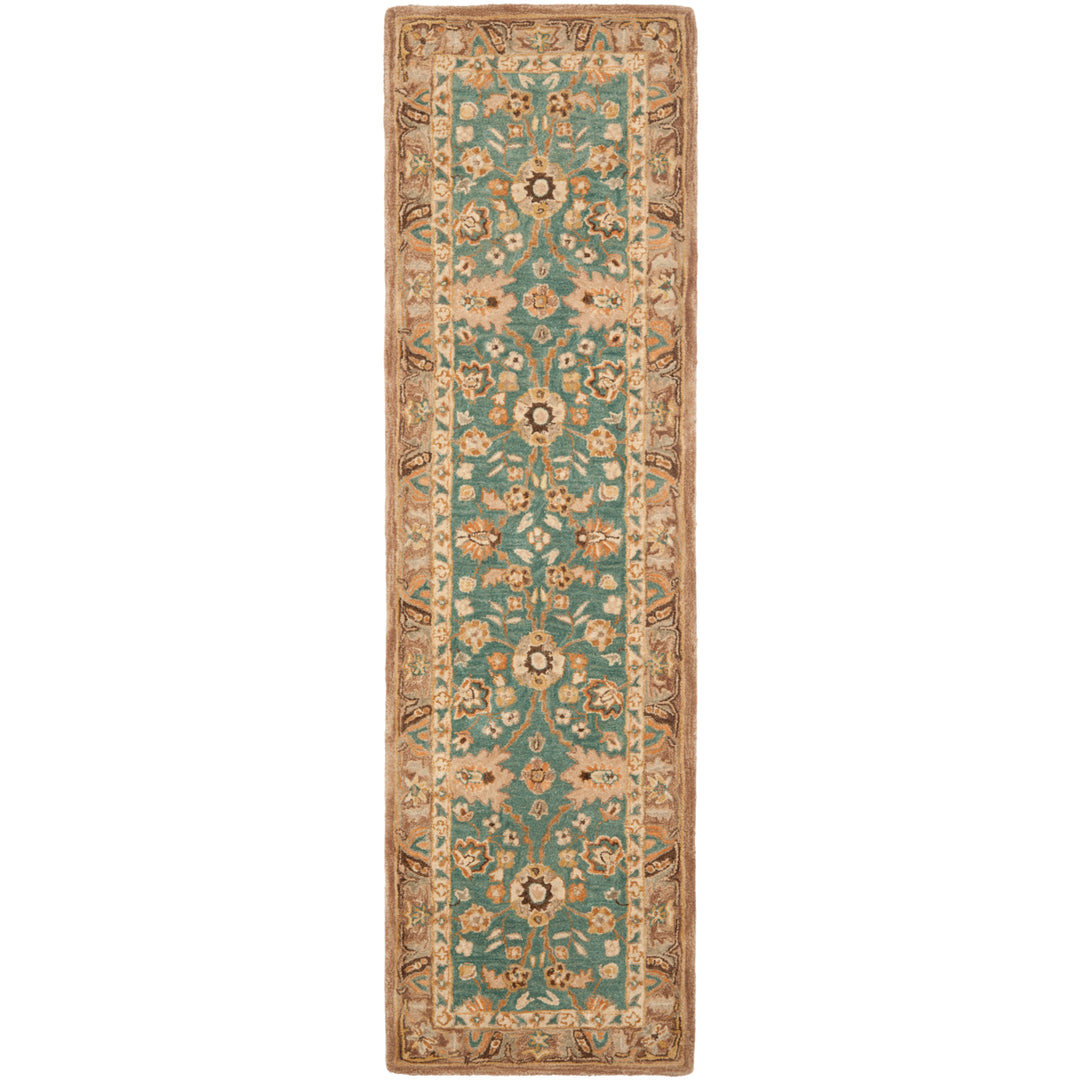 SAFAVIEH Anatolia AN558D Handmade Teal / Camel Rug Image 5