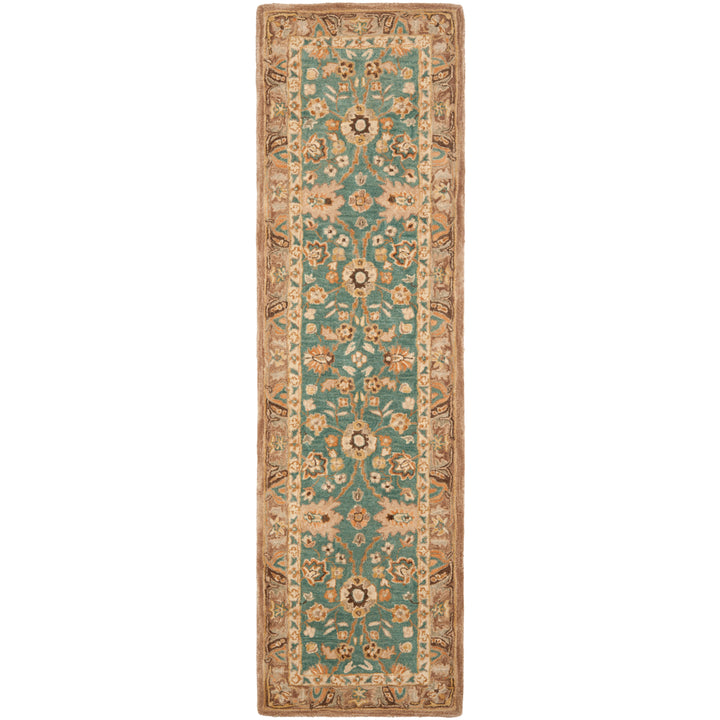 SAFAVIEH Anatolia AN558D Handmade Teal / Camel Rug Image 5