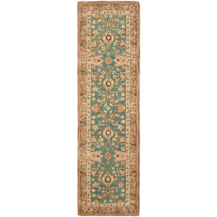 SAFAVIEH Anatolia AN558D Handmade Teal / Camel Rug Image 1