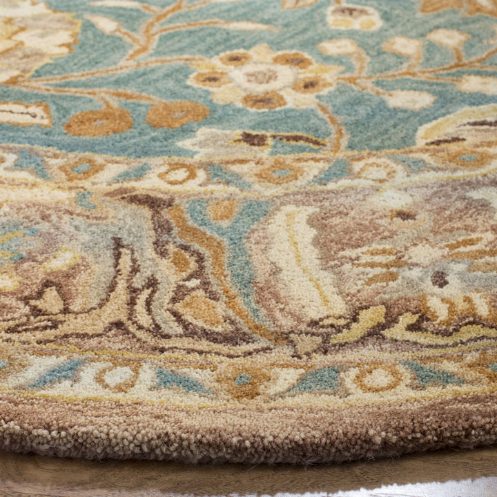 SAFAVIEH Anatolia AN558D Handmade Teal / Camel Rug Image 6