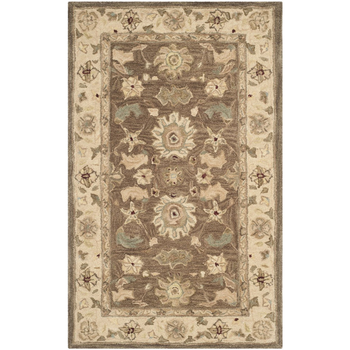 SAFAVIEH Anatolia AN557B Handmade Brown / Beige Rug Image 8