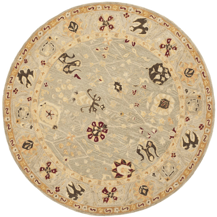 SAFAVIEH Anatolia AN559A Handmade Beige / Sage Rug Image 4