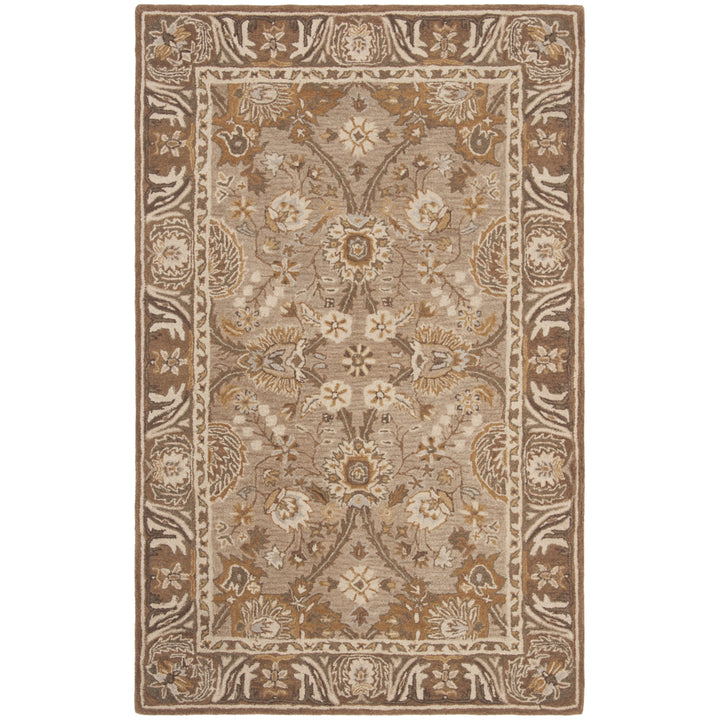 SAFAVIEH Anatolia AN558A Handmade Dark Grey / Brown Rug Image 8