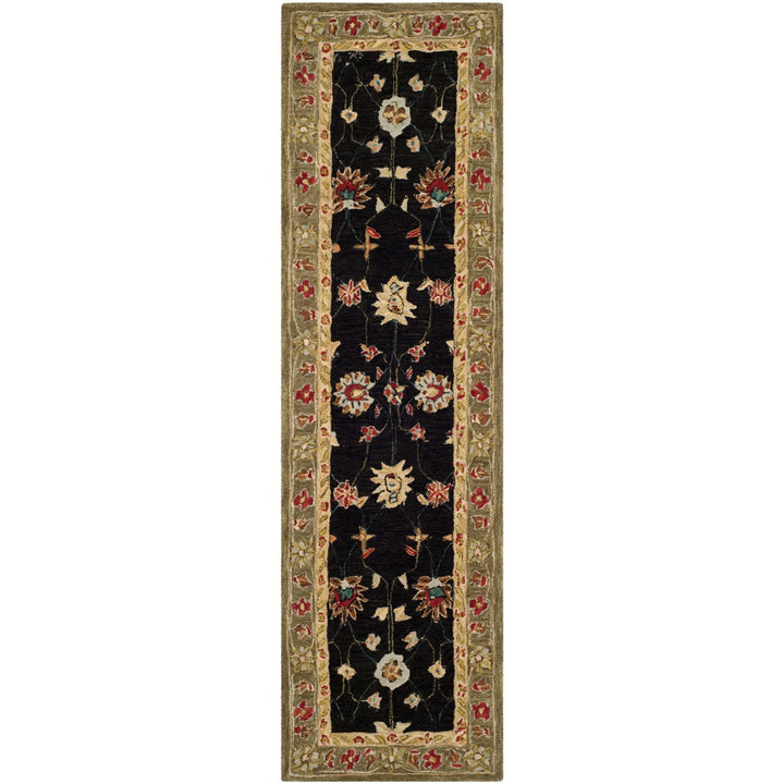 SAFAVIEH Anatolia AN561C Handmade Black / Green Rug Image 1