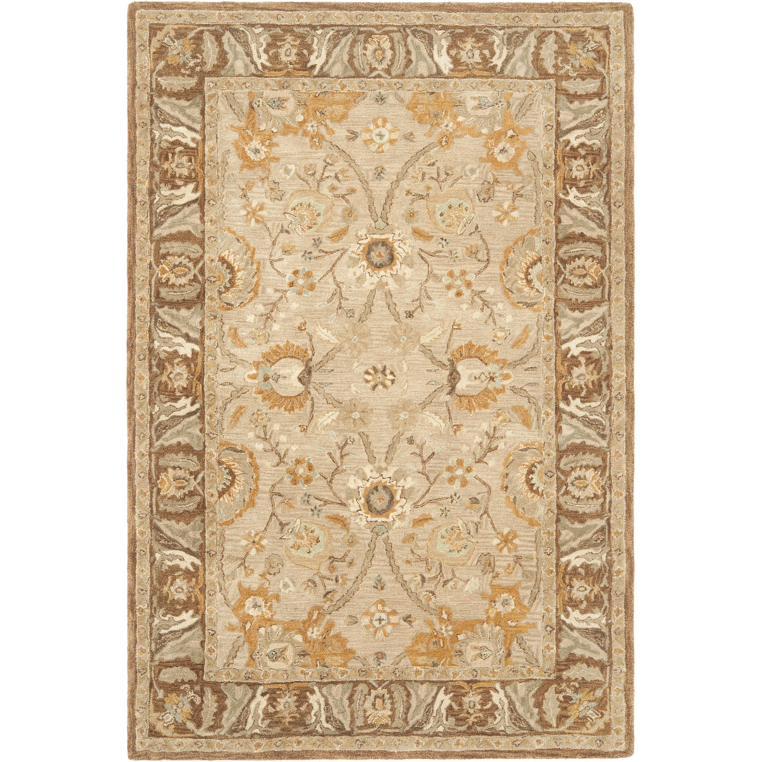 SAFAVIEH Anatolia AN558A Handmade Dark Grey / Brown Rug Image 9