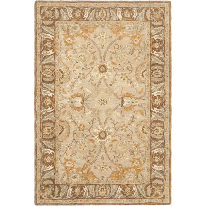 SAFAVIEH Anatolia AN558A Handmade Dark Grey / Brown Rug Image 1