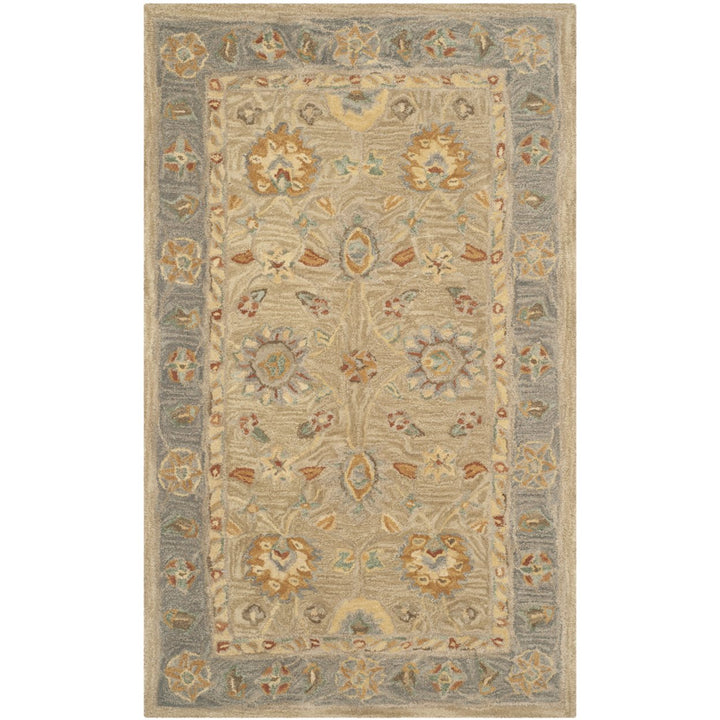 SAFAVIEH Anatolia AN561A Handmade Taupe / Grey Rug Image 1