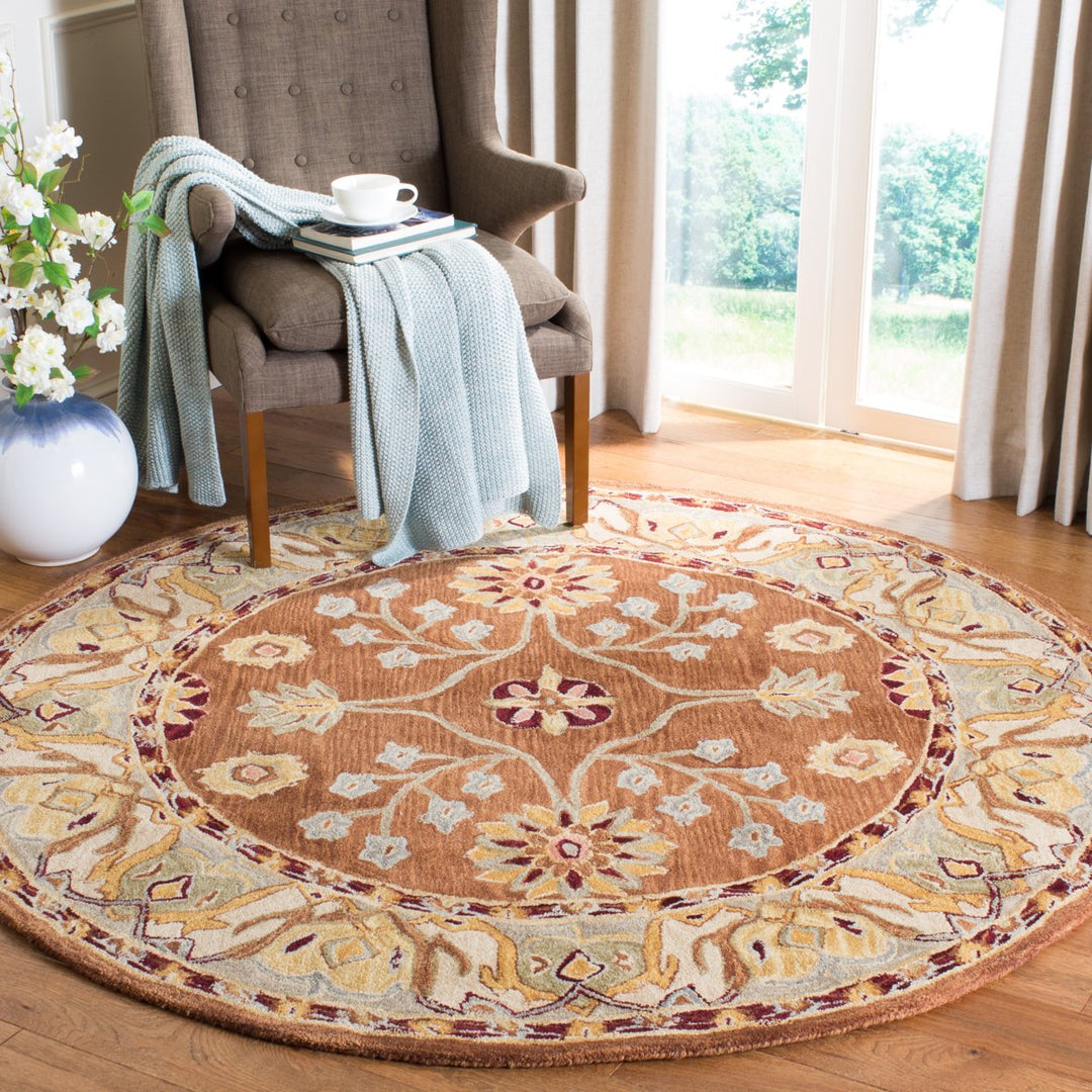 SAFAVIEH Anatolia AN562B Handmade Tan / Ivory Rug Image 2