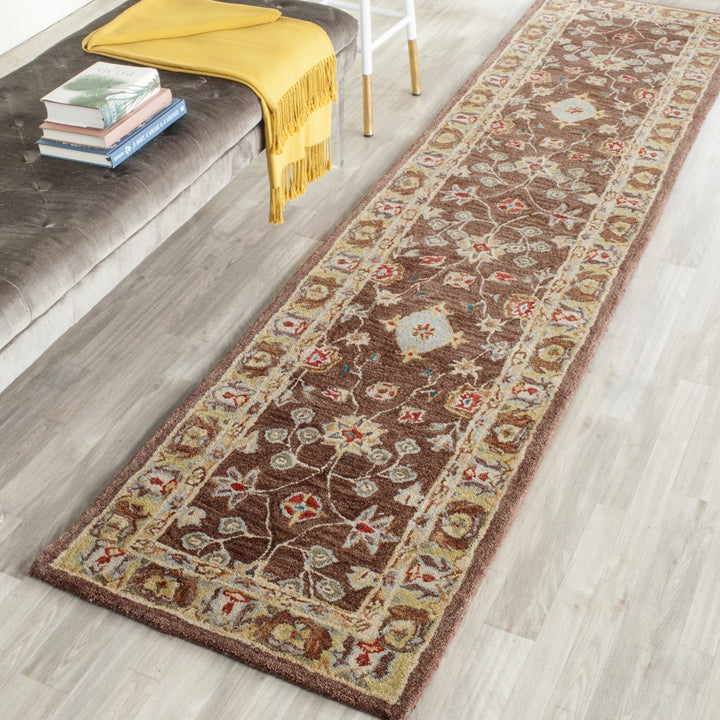 SAFAVIEH Anatolia AN562A Handmade Brown / Gold Rug Image 3