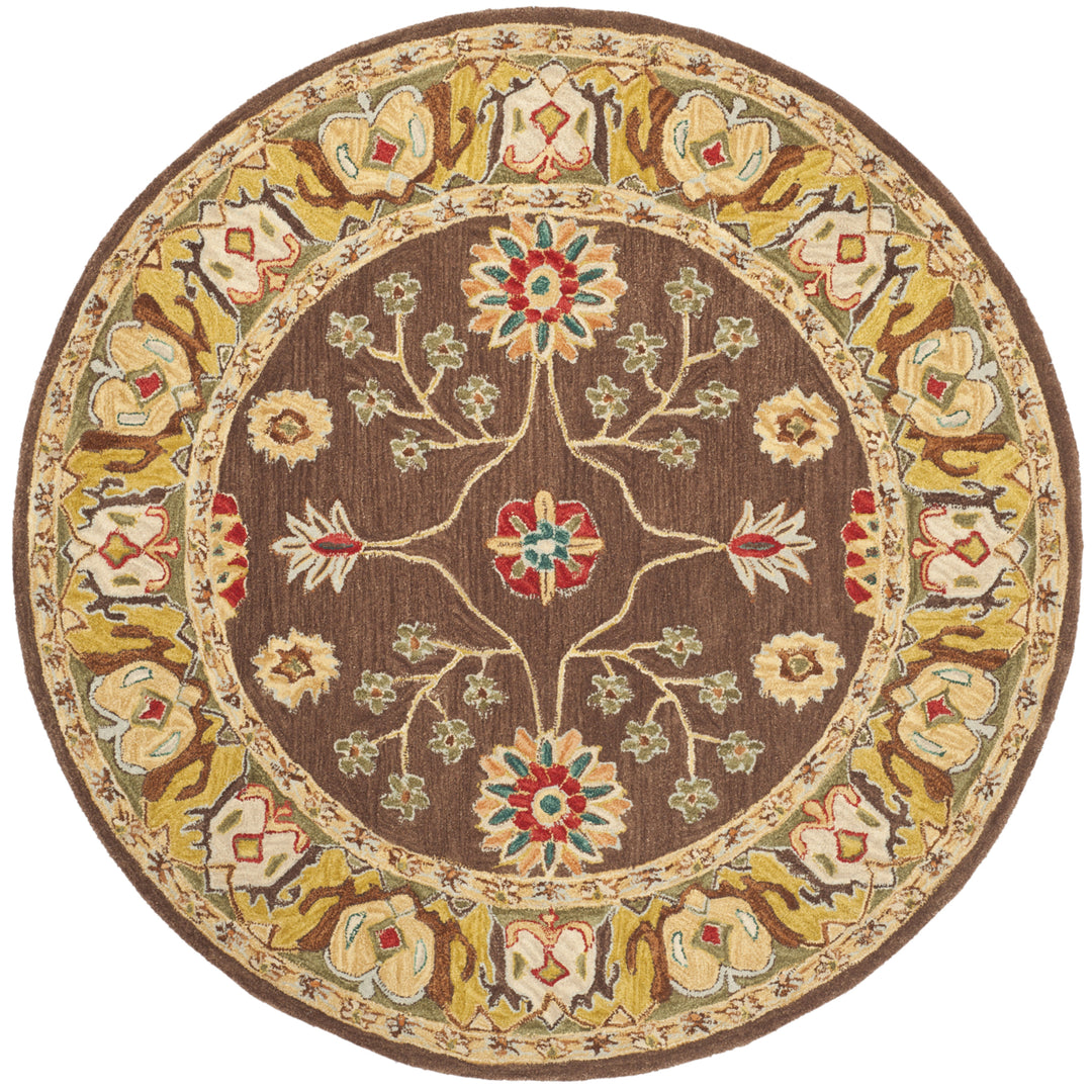 SAFAVIEH Anatolia AN562A Handmade Brown / Gold Rug Image 4