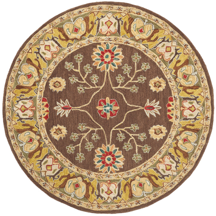 SAFAVIEH Anatolia AN562A Handmade Brown / Gold Rug Image 4