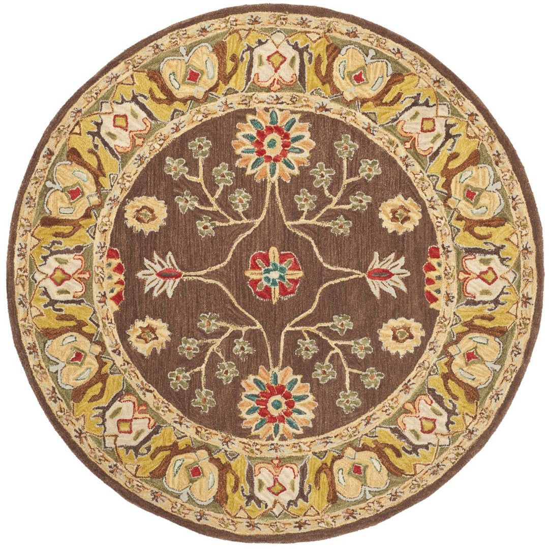 SAFAVIEH Anatolia AN562A Handmade Brown / Gold Rug Image 1