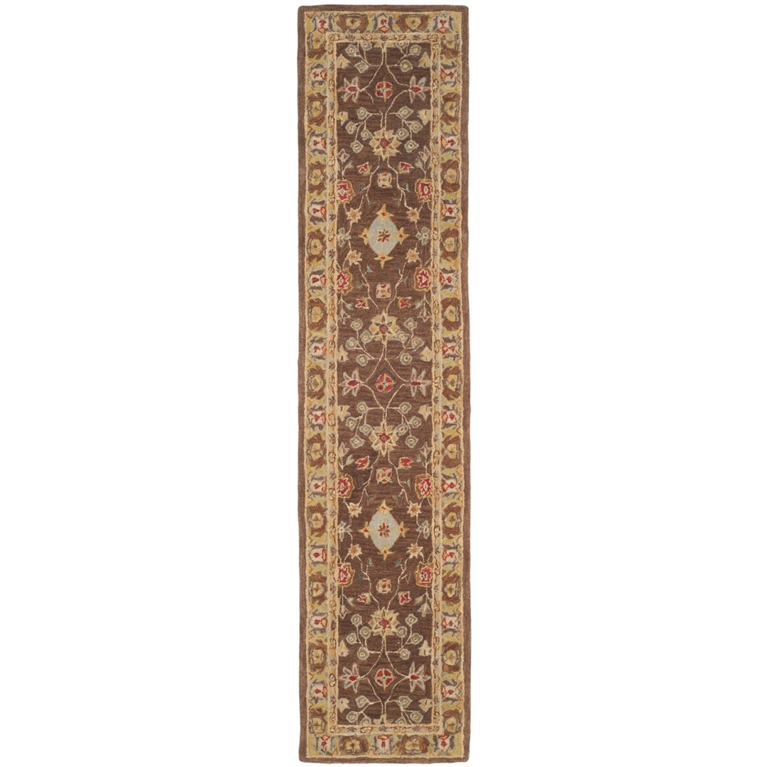 SAFAVIEH Anatolia AN562A Handmade Brown / Gold Rug Image 1